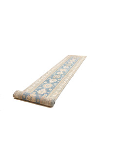 Tappeto Kazak Afghanistan 80x582 Azzurro Crema 2