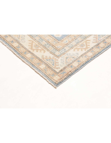 Tappeto Kazak Afghanistan 80x582 Azzurro Crema
