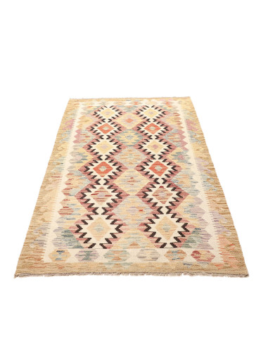 Tappeto Kilim Afghanistan giallo marrone 103x196