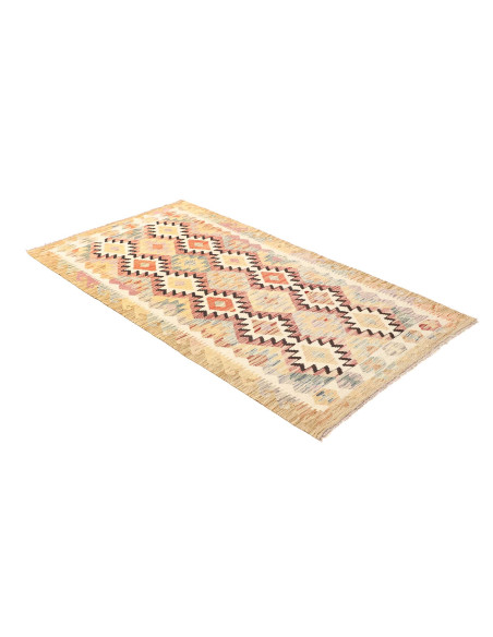 Tappeto Kilim Afghanistan giallo marrone 103x196