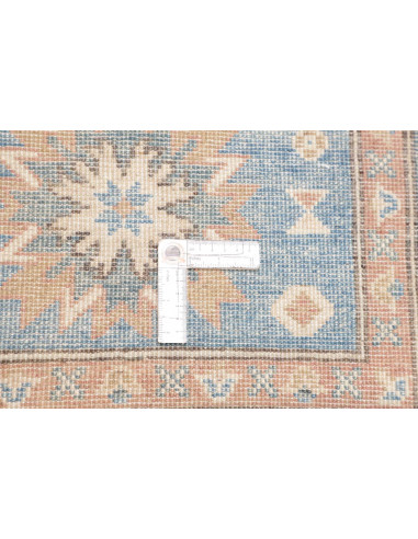 Rug Kazak Afghanistan 80x582 Light Blue Cream