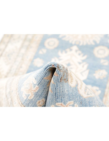 Tappeto Kazak Afghanistan 82x583 Azzurro Beige