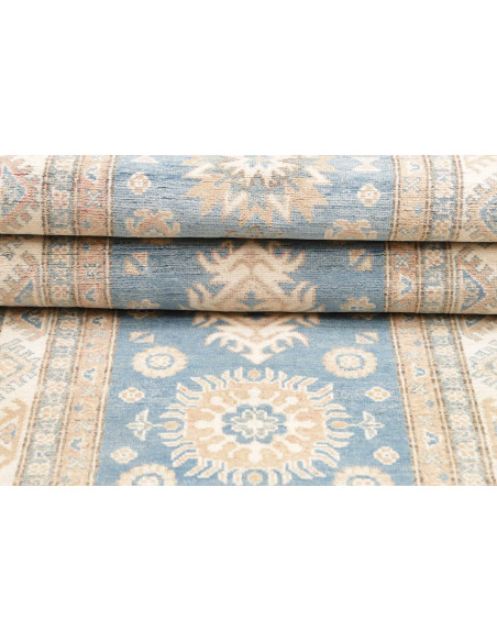Tappeto Kazak Afghanistan 82x583 Azzurro Beige