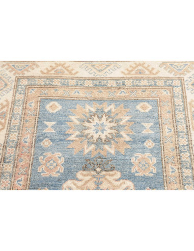 Tappeto Kazak Afghanistan 82x583 Azzurro Beige