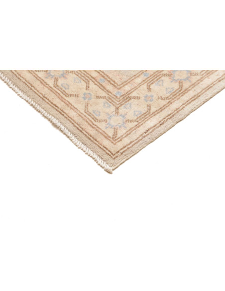 Tappeto Kazak Afghanistan 78x605 Crema Blu Ciel