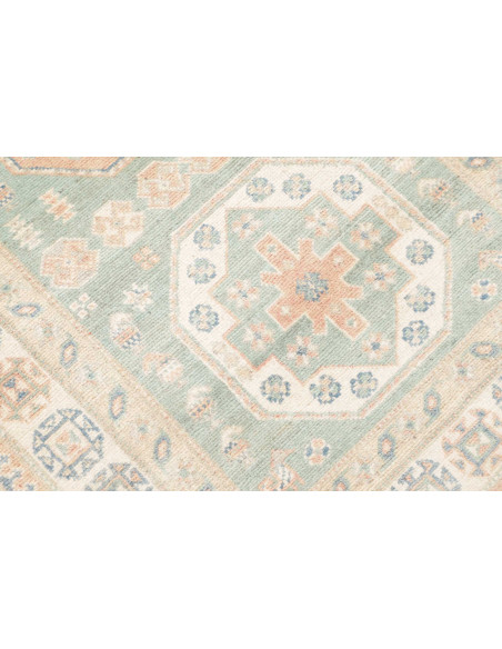 Tappeto Kazak Afghanistan 83x354 Azzurro Tenue
