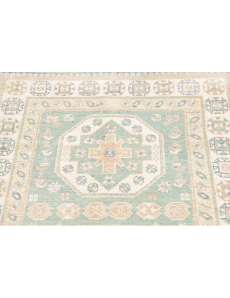Tappeto Kazak Afghanistan 83x354 Azzurro Tenue