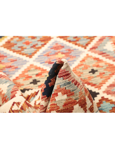 Tappeto Kilim Afghanistan giallo marrone 112x175