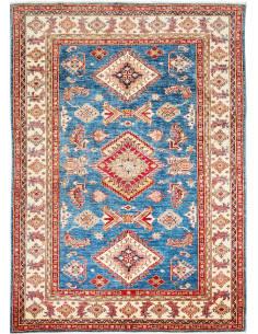 Rug Kazak Fine Pakistan 172x243 Blue Red Cream