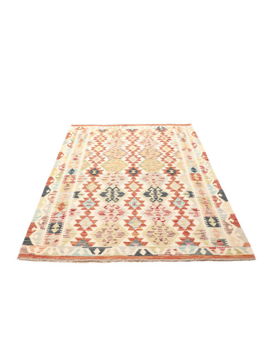 Rug Kilim Afghanistan yellow sky blue 130x185