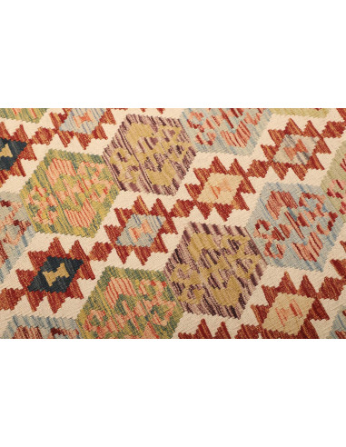 Rug Kilim Afghanistan yellow sky blue 130x185