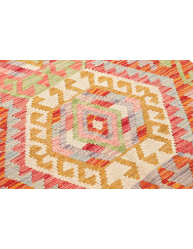 Rug Kilim Afghanistan 85x298 Terracotta Coral