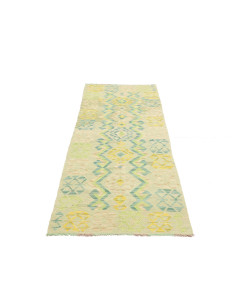 Tappeto Kilim Afghanistan 76x235 Verde Menta Tu 2