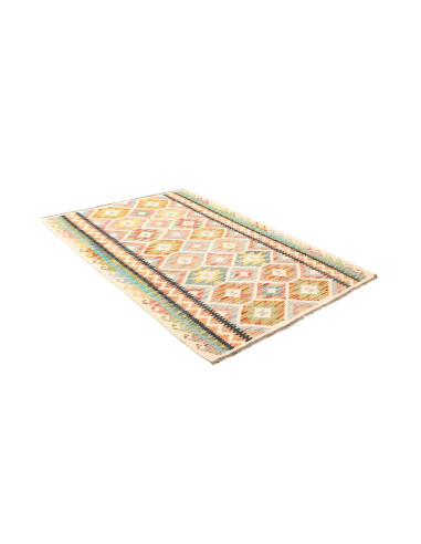 Tappeto Kilim Afghanistan giallo marrone 125x174