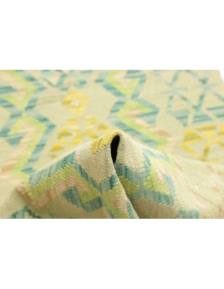 Rug Kilim Afghanistan 76x235 Mint Green Turquoi