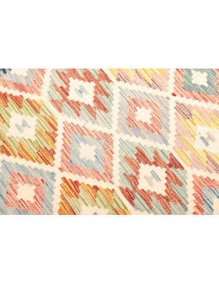 Tappeto Kilim Afghanistan giallo marrone 125x174