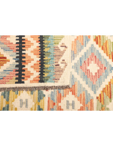 Tappeto Kilim Afghanistan giallo marrone 125x174