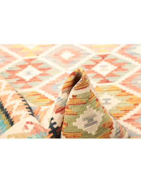 Tappeto Kilim Afghanistan giallo marrone 125x174