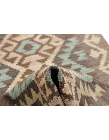 Tappeto Kilim Afghanistan 85x288 Grigio Verde A