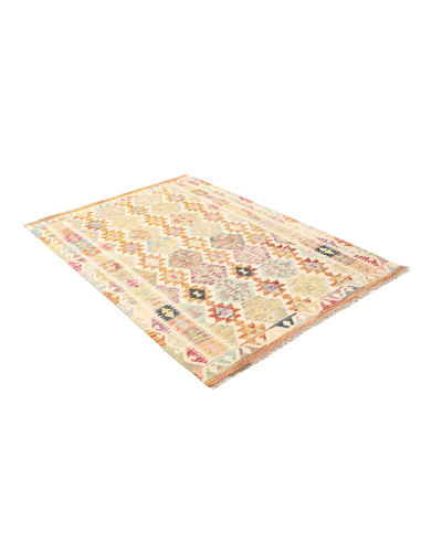 Tappeto Kilim Afghanistan giallo arancione 129x184