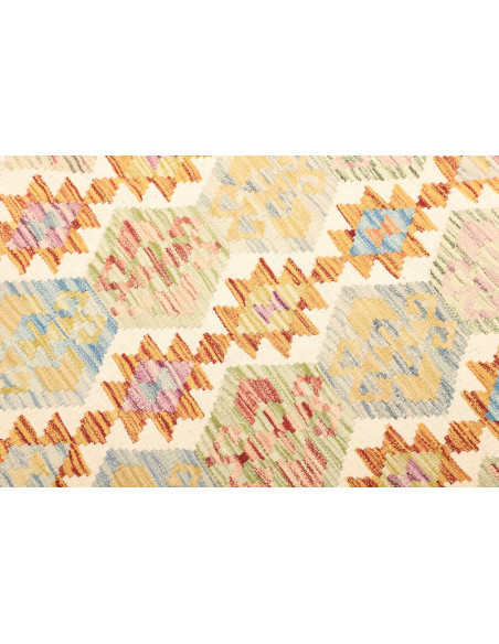 Tappeto Kilim Afghanistan giallo arancione 129x184