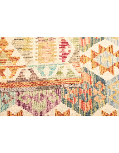 Tappeto Kilim Afghanistan giallo arancione 129x184