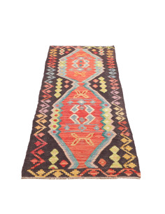 Rug Kilim Afghanistan 69x236 Charcoal Grey Cora 2