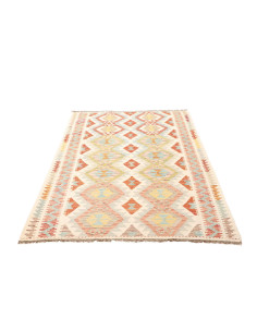 Tappeto Kilim Afghanistan bianco rosso 124x184 2