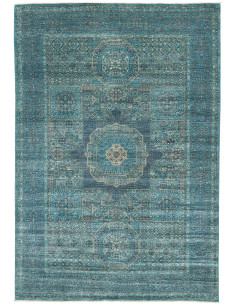 Rug Mamlouk Pakistan 204x295 Turquoise Blue Gre