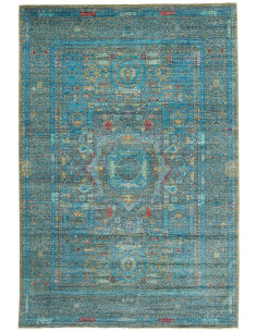 Tappeto Mamlouk Pakistan 201x304 Turchese Oro R