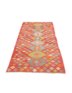 Tappeto Kilim Afghanistan 87x238 Rosso Terracot 2