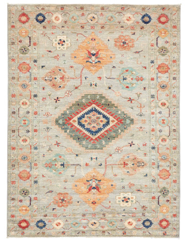 Rug Kazak Fine Pakistan 150x203 Grey Blue Terra