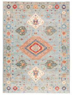 Rug Kazak Fine Pakistan 145x200 Sky Blue Terrac