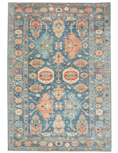 Tappeto Kazak Fine Pakistan 203x300 Blu Arancio