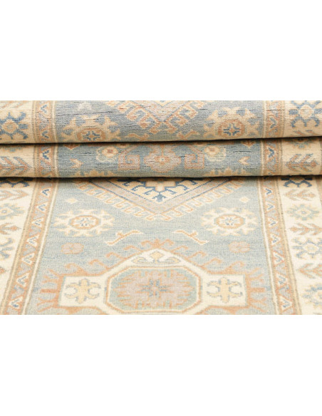 Tappeto Kazak Afghanistan 88x352 Blu Cielo Tenu
