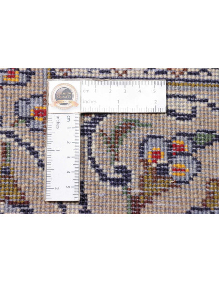 Tappeto Kashan Persia 244x362 Crema Avorio Blu