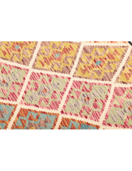 Rug Kilim Afghanistan yellow red 128x184