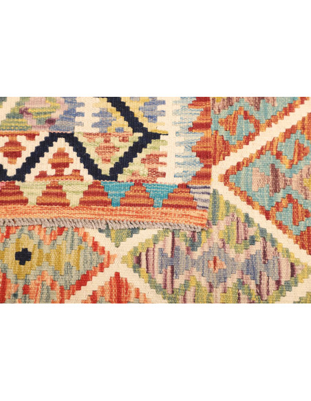 Rug Kilim Afghanistan yellow red 128x184