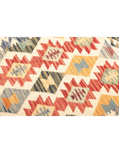 Tappeto Kilim Afghanistan giallo azzurro 125x185