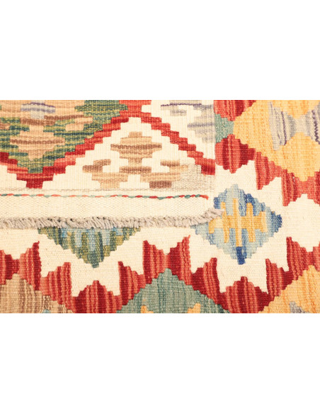 Rug Kilim Afghanistan yellow red 123x176