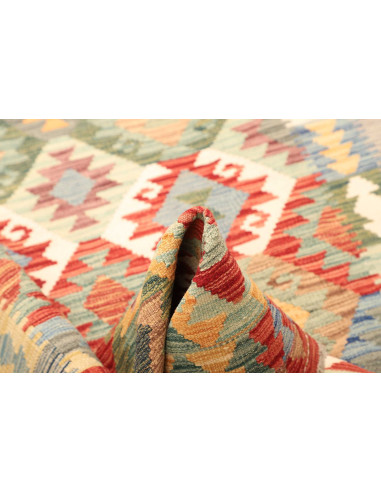Tappeto Kilim Afghanistan marrone giallo 122x166