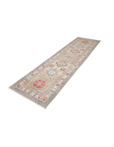 Rug Kazak Afghanistan 84x307 Light Greenish Gre 2