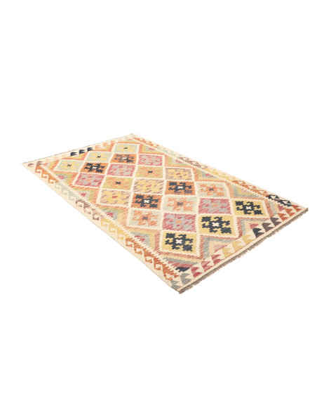 Tappeto Kilim Afghanistan giallo arancione 120x197