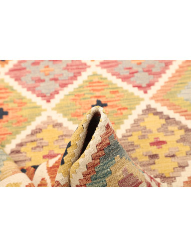 Tappeto Kilim Afghanistan giallo arancione 120x197