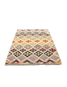 Tappeto Kilim Afghanistan bianco grigio 122x191 2