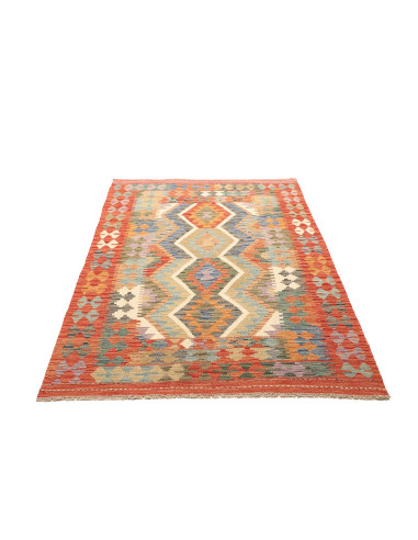 Tappeto Kilim Afghanistan marrone rosso 126x182