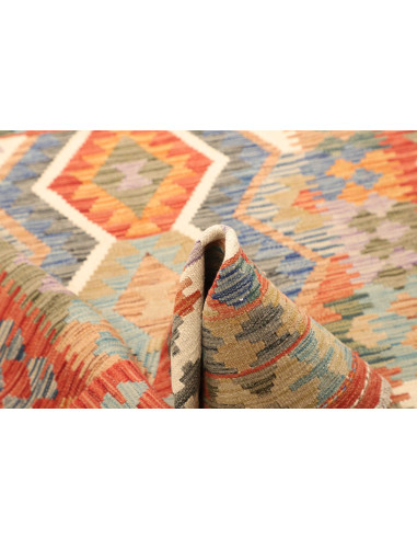 Tappeto Kilim Afghanistan marrone rosso 126x182
