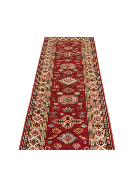 Tappeto Kazak Fine Pakistan 75x246 Rosso Crema