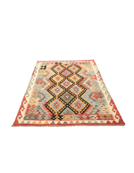 Tappeto Kilim Afghanistan marrone grigio 121x176