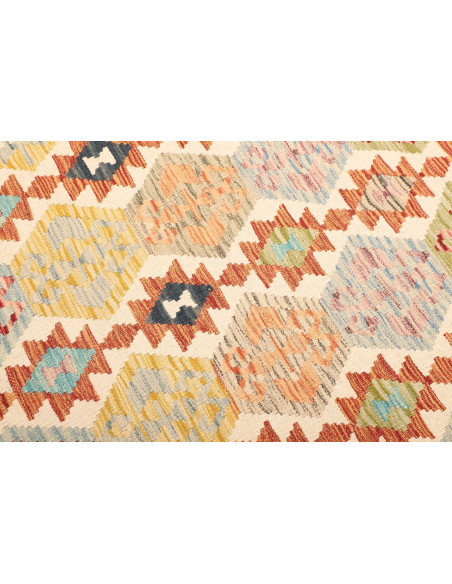 Rug Kilim Afghanistan yellow red 128x190